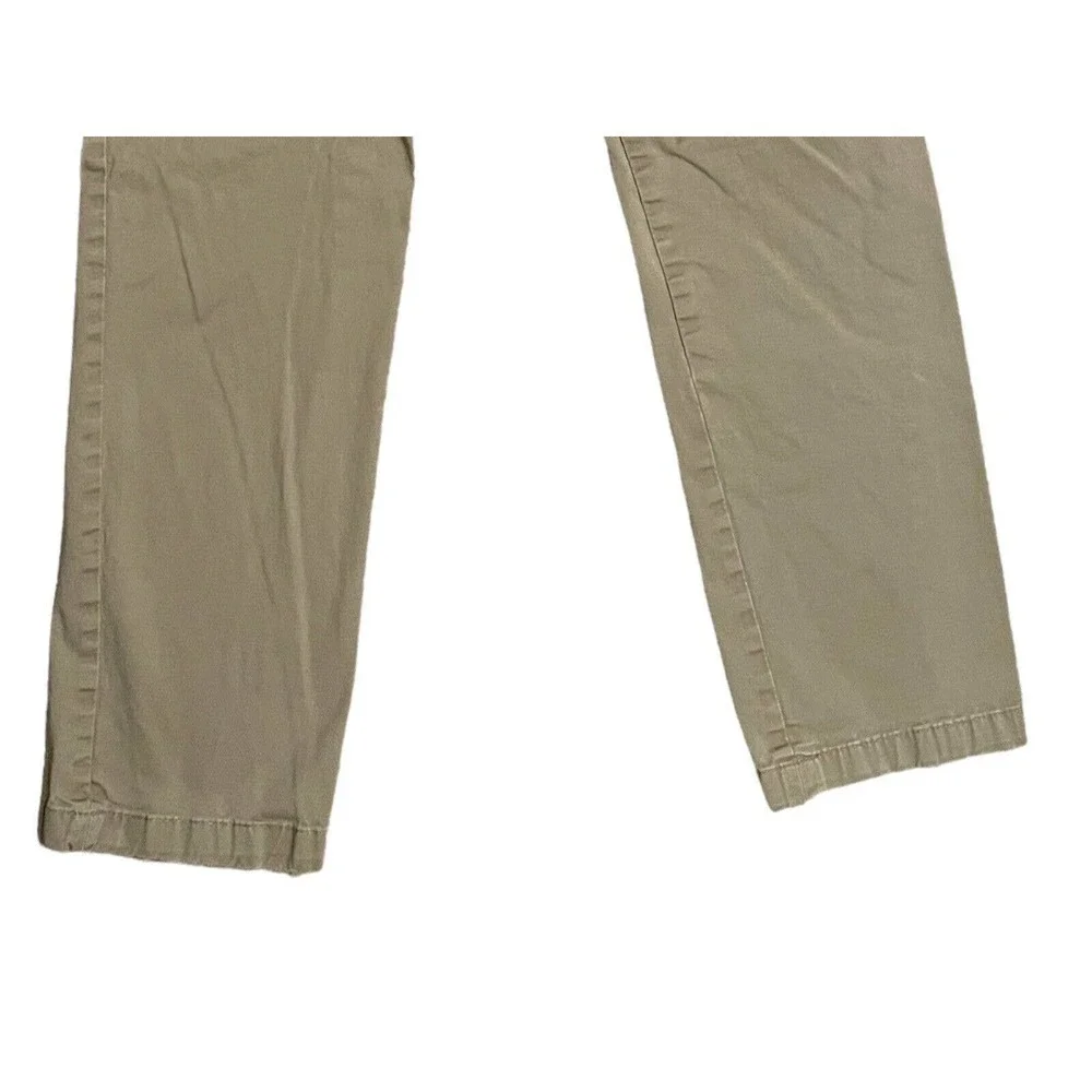 Banana Republic Fulton Skinny Chino Pants Mens Size 33x31.5 Khaki Flat Front